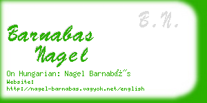 barnabas nagel business card